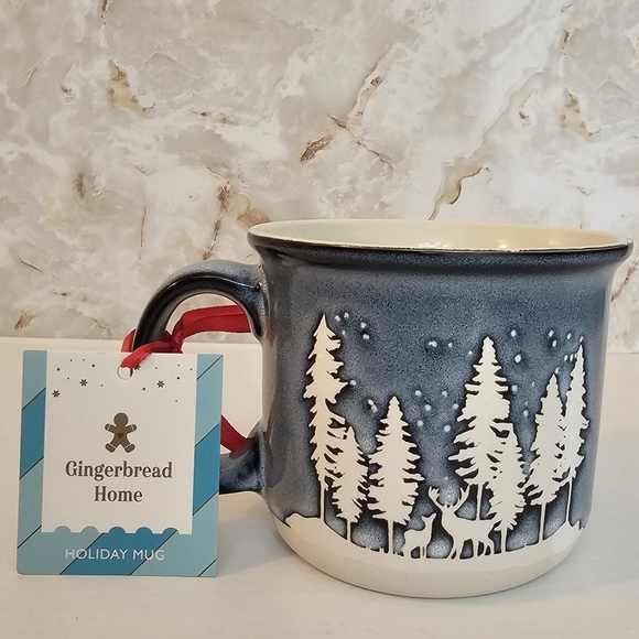 Global Design Forest Deer Holiday Coffee Mug Cup - Picture 3 of 15
